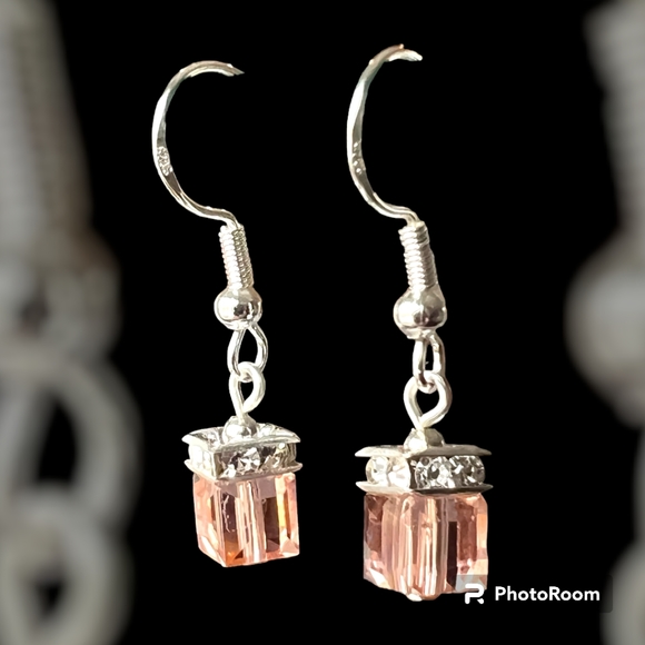925 Silver & Austrian Crystal Earrings - Picture 4 of 4
